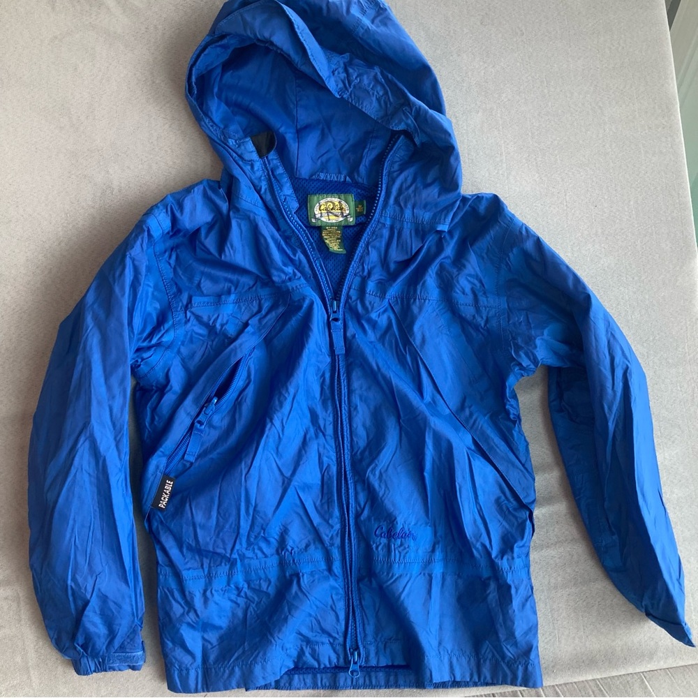 cabelas packable raincoat kids medium